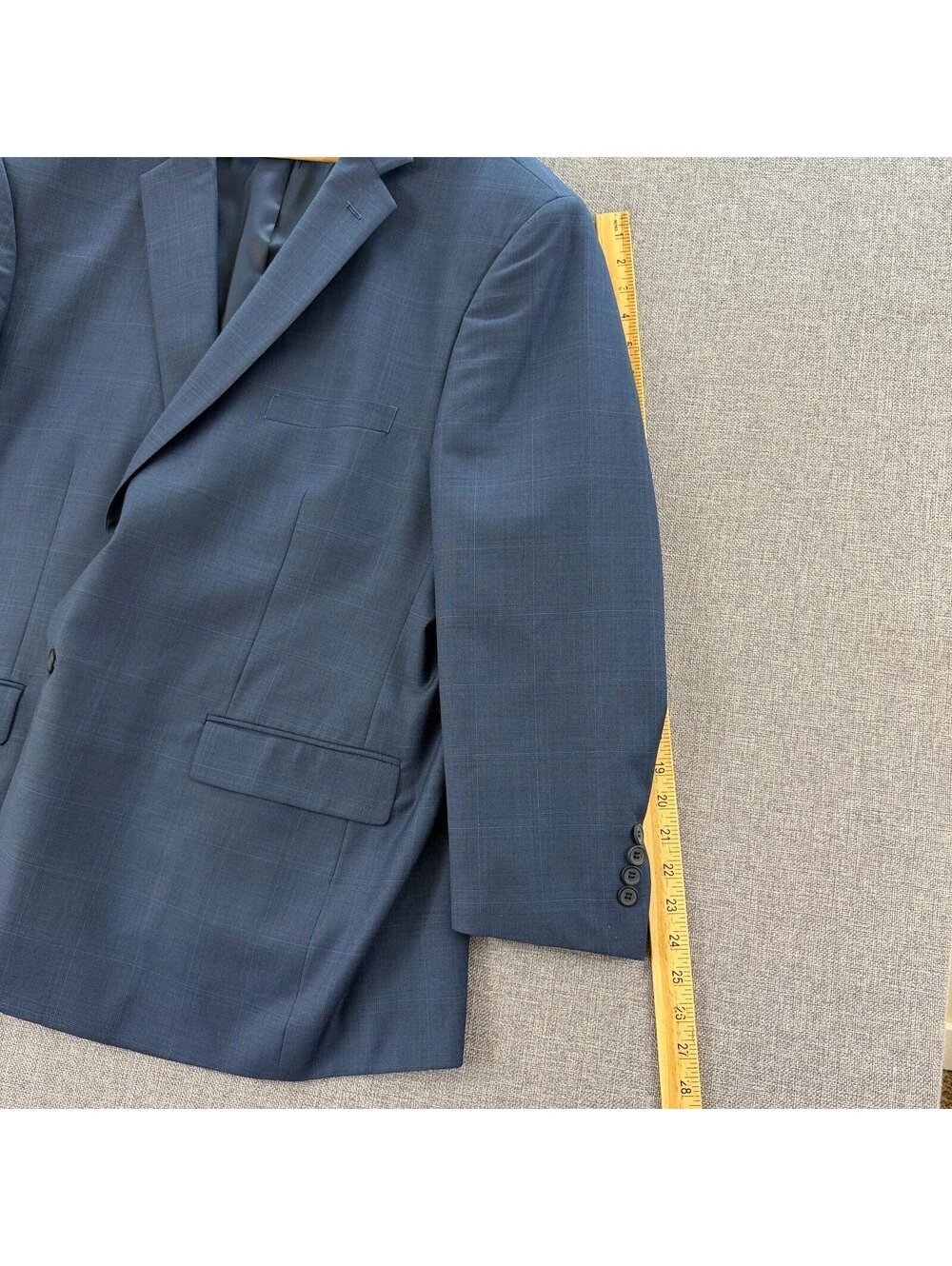 Pronto Uomo Platinum 52R Blue Plaid 2 Button Sport Coat Blazer Modern Fit